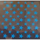 50 Bügelpailletten Sterne Mix Neon blau